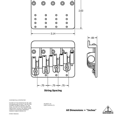 Babicz FCH-4 Bass Bridge, Original Series, 5 Hole Mount - Nickel---nickel image 2