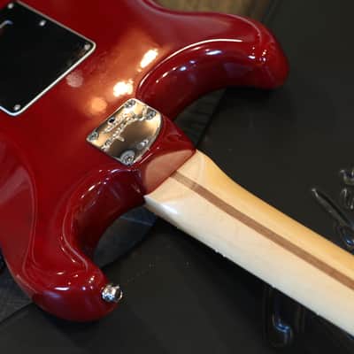 2005 Fender American Deluxe HSS w/ Rosewood FB Stratocaster Electric Guitar Red w/ Black HS + OHSC image 19