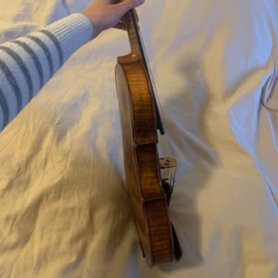 Violin Antonio Stradivarius label German violin 1800s Brown image 3