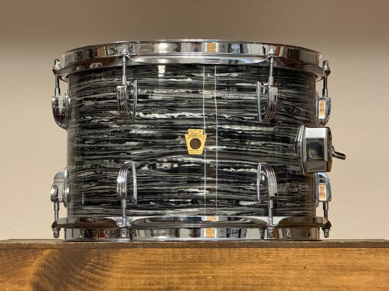 1967 Ludwig 12" Oyster Black Pearl 8x12" Rack Tom image 1