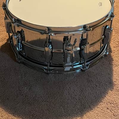 Ludwig LM402 Supraphonic 6.5x14" 10-Lug Aluminum Snare Drum 1985 - Present - Chrome-Plated image 4