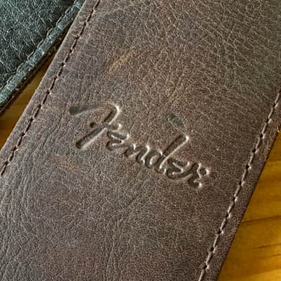 Fender 2-1/2" Baseball Glove Leather Guitar Strap - Dark Brown image 1