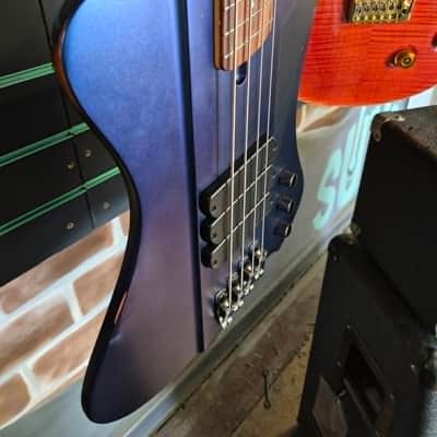 Dingwall D-Roc Standard Matte Blue-To-Purple Colorshift Multi-Scale Electric Bass image 3
