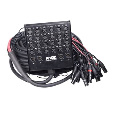 ProX XC-SB244XLR100 100 Ft. XLR Stage Recording Extension Box Snake 24 XLR-F Send Inputs 4 XLR-M Effects Return image 3
