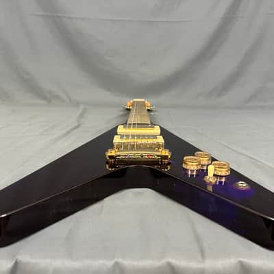 Galveston Electric Guitar Purple Transparent Lucite Acrylic with Case image 4