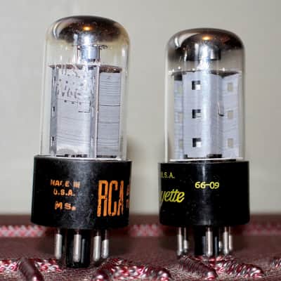 WESTINGHOUSE 6V6GTA VT107 TIGHT MATCH PAIR RARE 3 HOLE 7591 PLATES D GETTER TEST NOS+ VINTAGE 1960'S image 2