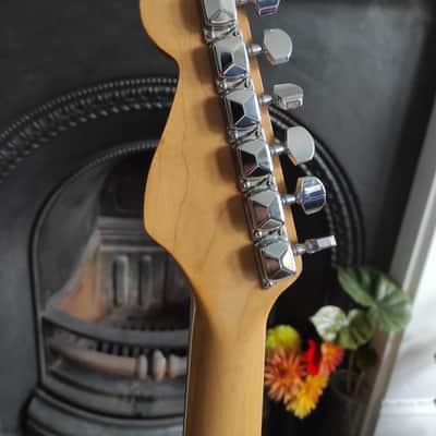 Encore  Stratocaster  1980's Pearl White Really Purdy Early Model Sounds Awesome! image 10