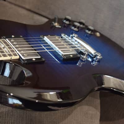 Gibson SG Supreme 2001 - Midnight Blue Burst Split Diamond Logos and Inlays Ebony Fretboard image 6