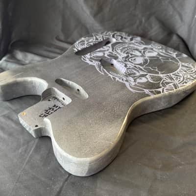 MH Customs Skull Forge – Black & Machine Grey T-Style Body // Veteran Built 2026 - Nitrocellulose Gloss image 6