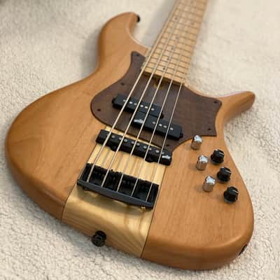 F Bass VF5 PJ 2018 Natural Alder and Ash with Ebony Vaneers image 2