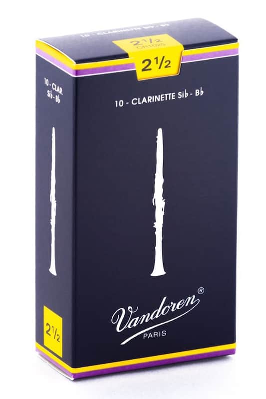 Vandoren CR1025 Bb Clarinet Traditional Reeds Strength 2.5 (Box of 10) image 1