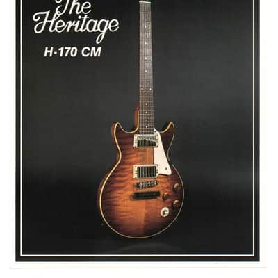 Heritage Guitars- H-170 CM, promotional print/cut sheet, 1988 image 1