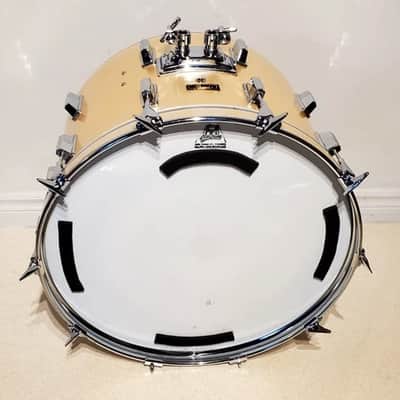 VTG 1970 PEARL 22"x14" Gold Satin "Phenolic" Bass Drum 10 Lug - A+ Ultra Clean image 5