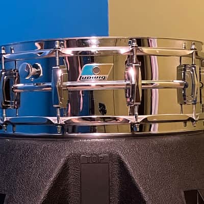 Ludwig, 1970, BO1 “Cut Badge”, Chrome Over Brass, 5” x 14” Snare Drum image 11