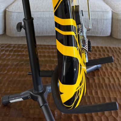 EVH Striped Series Electric Guitar 2021 Black with Yellow Stripes image 8