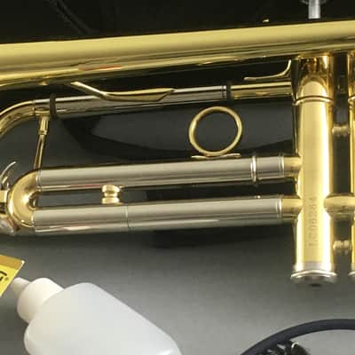 Jean Paul Brass Trumpet Band Orchestra Musical Instrument Original Case Extras Cleaning Kit image 11