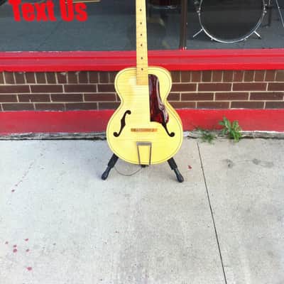 Kay Archtop 1950's Blonde Tiger Stripe w/ Hardshell Case image 3