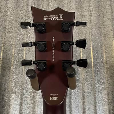 ESP LTD EC-1000T CMT Flame Top Tobacco Sunburst Satin Guitar #0156 Used image 6