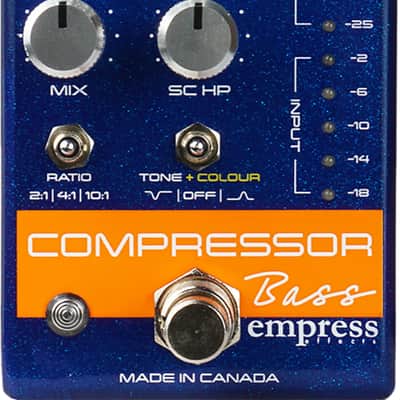 Empress Bass Compressor Bass Effects Pedal, Blue Sparkle image 1
