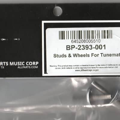 Allparts® Nickel Metric ABR Tune-O-Matic Style Bridge Studs & Thumbwheels~M4-4mm~Brand New image 3