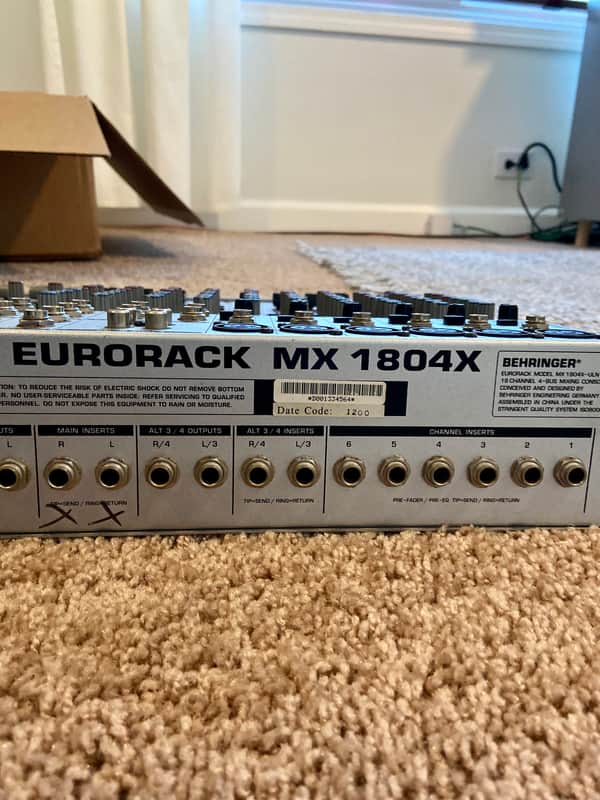 Behringer Eurorack MX1804X Mixer Silver | Reverb