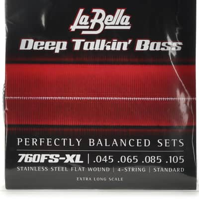La Bella 760FS Deep Talkin' Bass Flatwound Bass Guitar Strings - .045-.105 Standard Extra Long Scale image 1