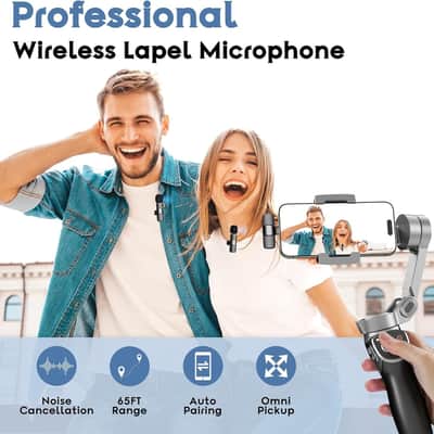 Wireless Lavalier Microphone for iPhone Android Recording Interview Podcast Video image 3