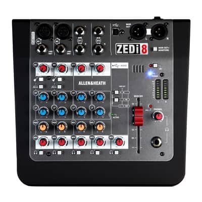 Allen & Heath ZEDi-8 Hybrid Compact Mixer / USB Interface with XLR Main Outputs 2-Band EQ and Low Cut Filter image 2