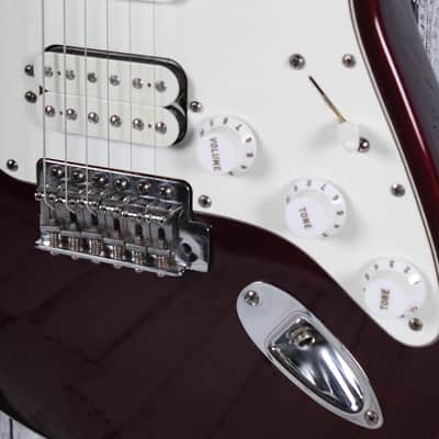 Fender 1999 Standard Strat HSS Electric Guitar Midnight Wine with Gig Bag image 5