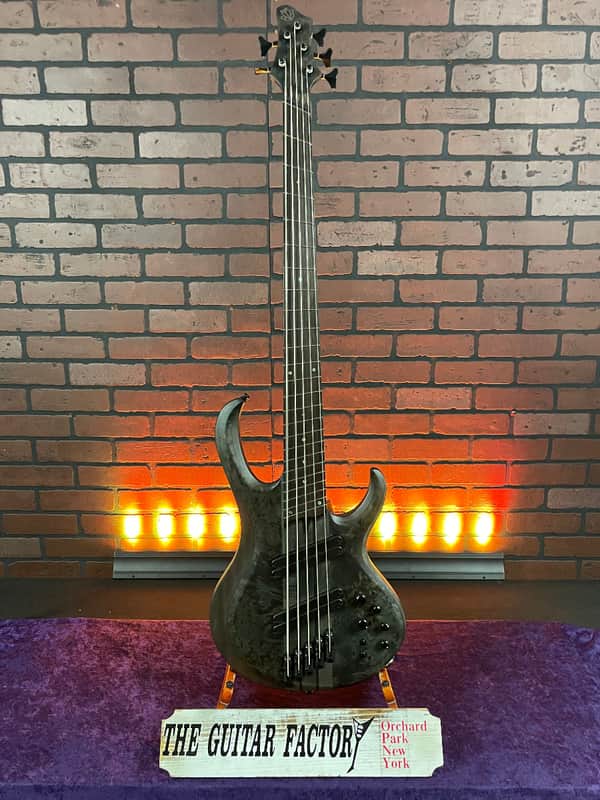 Ibanez BTB805MS 5-String Multi-Scale Electric Bass Transparent Gray Flat image 1