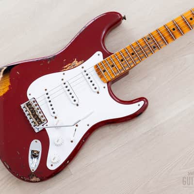 2024 Fender Custom Shop Limited Edition 1954 Stratocaster 70th Anniversary Heavy Relic, Cimarron Red Over Two-Tone Sunburst image 1