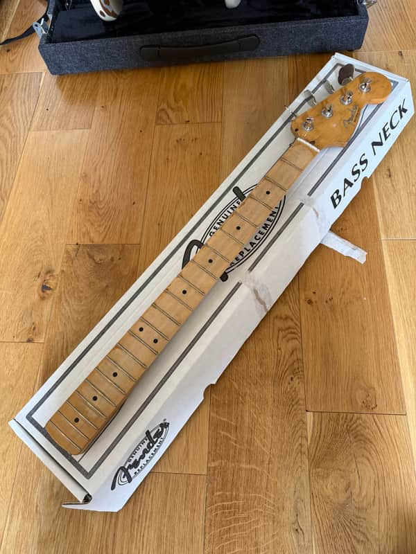 Fender Neck, Road Worn® '50's Precision Bass® Neck, 20 Vintage Frets, Maple, "C" Shape image 1