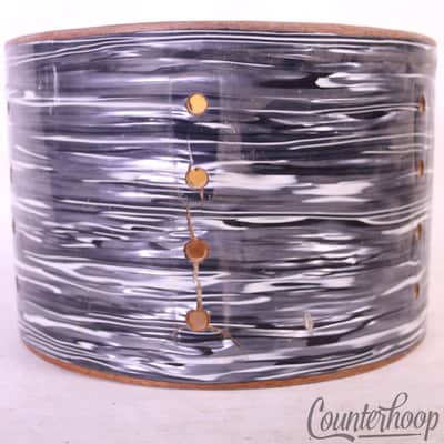 *Slingerland 12x8" Tom Drum Shell Ludwig BOP Black Oyster Pearl Bowling Ball USA image 2