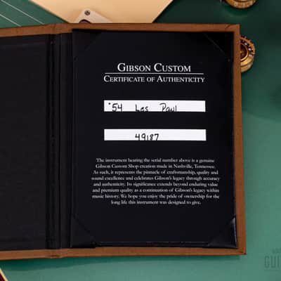 2020 Gibson Custom Shop Historic 1954 Les Paul R4 Inverness Green Dark Back w/ CustomBucker PAFs, Case, COA, Tags image 20