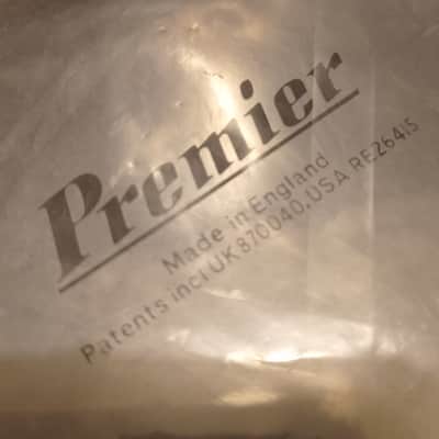 Premier RARE, Collectable NOS 18" bass drum head 70s-80s  - Vintage white+ black image 4