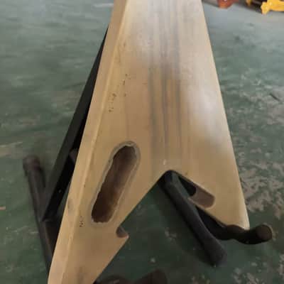 Poplar Wood Guitar Mini Flying V Style Body image 4