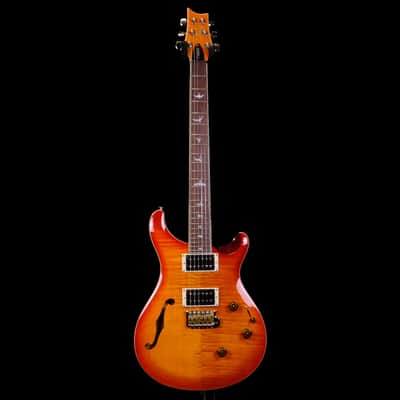 PRS SE Custom 24 Semi-Hollow Piezo Electric Guitar - Vintage Sunburst image 3