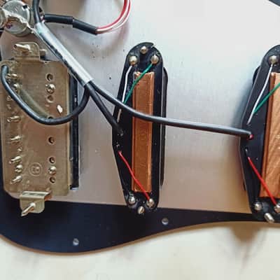 HSS Strat Style Guitar Dual Rail Pickups Guitar Prewired Loaded Pickguard image 5