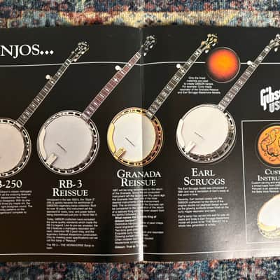 1988 Gibson The Legendary Bluegrass Banjo Collection Catalogue! E10 image 3