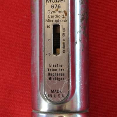 Vintage Electro Voice Model 676 Dynamic Cardioid Microphone w/ Adapter Cable image 3