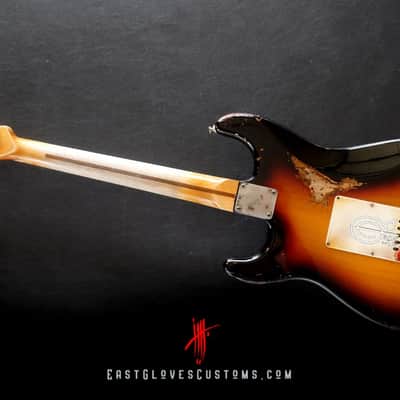 Fender Stratocaster Sunburst Paisley/Pelham Blue Heavy Relic by East Gloves Customs image 14