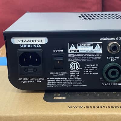 Acoustic B300HD 300W Bass Amp Head image 7