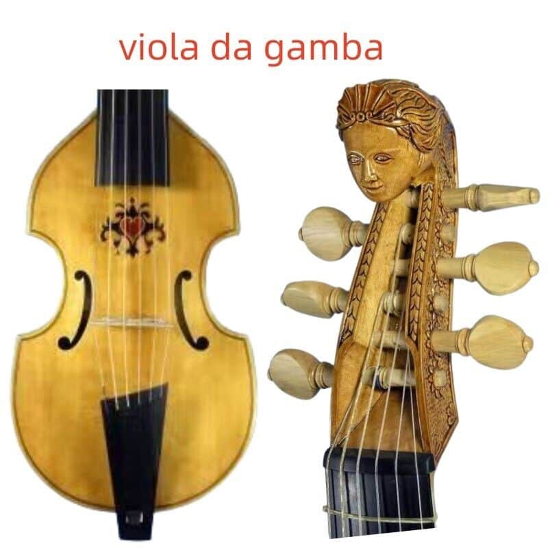 Baroque Style SONG profession maestro 6 string 27" viola da gamba carving scroll image 1