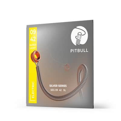 Pitbull Electric Guitar Strings Silver Series SEG 09-42 SL SET Free Pick image 1