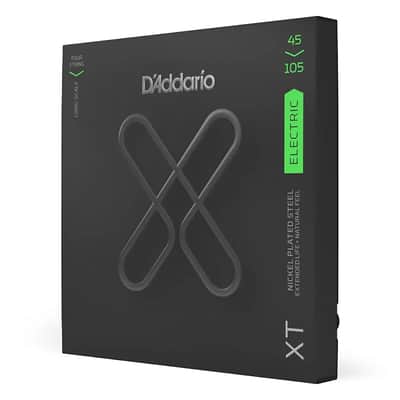 D'Addario XTB45105 XT Bass Nickel Plated Steel, Light Top/Medium Bottom, Long Scale, 45-105 2019