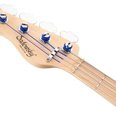Sadowsky MetroLine 21-Fret Vintage P/J Bass-Swamp Ash Body-4 String-Almond Sunburst Transparent Satin-Lefthand image 7