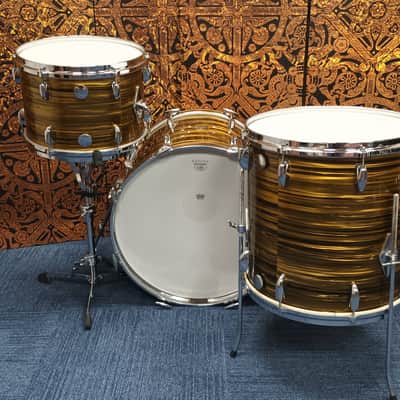 Gretsch 70s Stop Sign Shell Pack in Gold Ripple- 20″,16″ & 13″ image 13