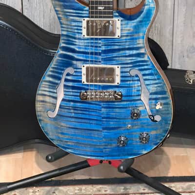 PRS Hollowbody II Piezo  Electric Guitar, Faded Blue Jean, Insane Flame, Help Support Small Business & Buy It Here ! image 14