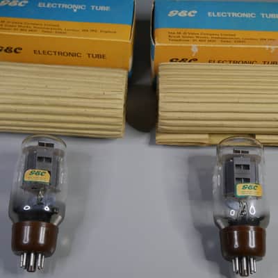 1 x Matching Pair GEC KT66 Bottom Dual "O" Getter Made in England. TV-7A tested image 1