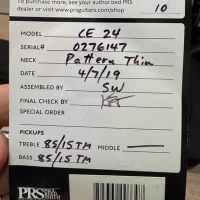 PRS CE 24 2019 - Present - Faded Blue Smokeburst image 9